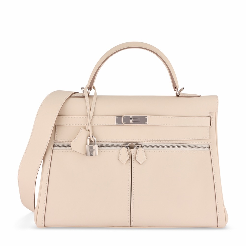 H Kelly Lakis 25 bag neutral Craie Swift leather PHW